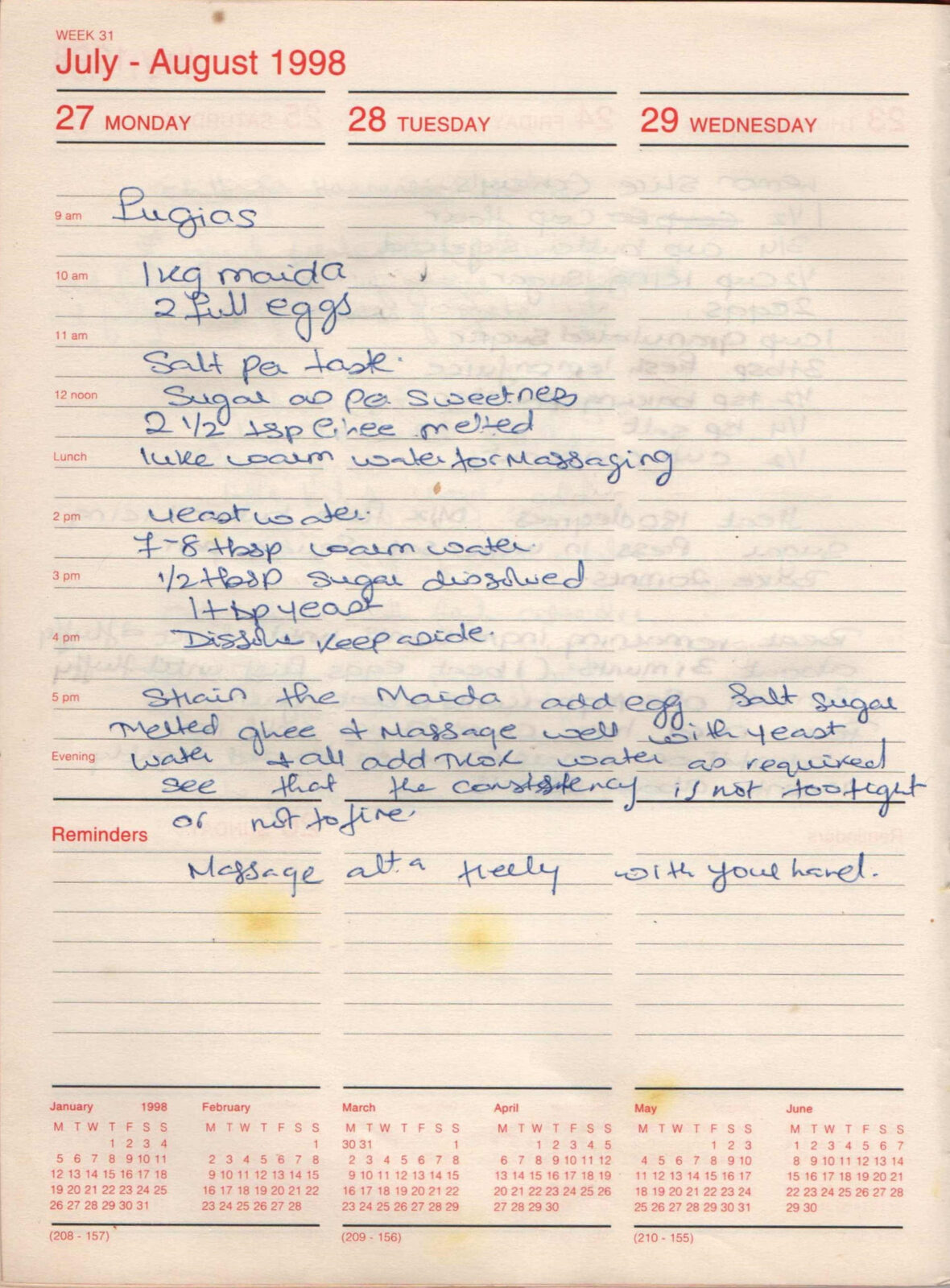 Original handwritten page for Fugias